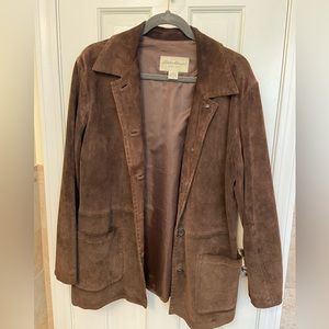 Eddie Bauer Seude Leather Coat